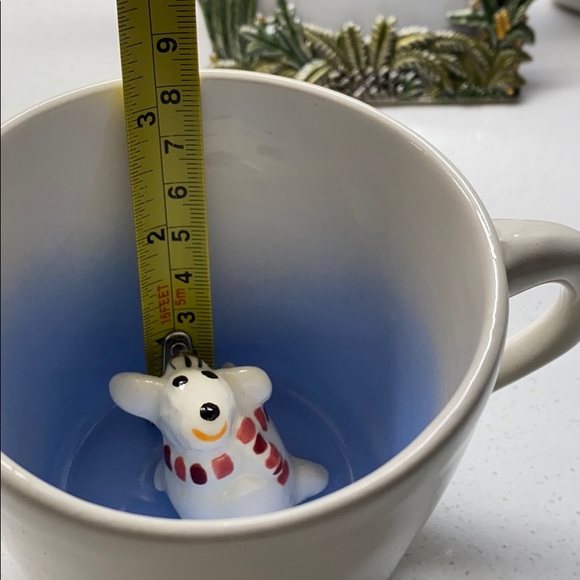 Spademan Pottery Mug White puppy Dog With Scarf - Picture 5 of 5